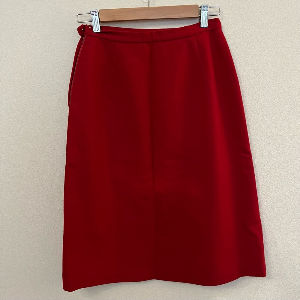Vintage Pendleton 100% Virgin Wool Red Skirt